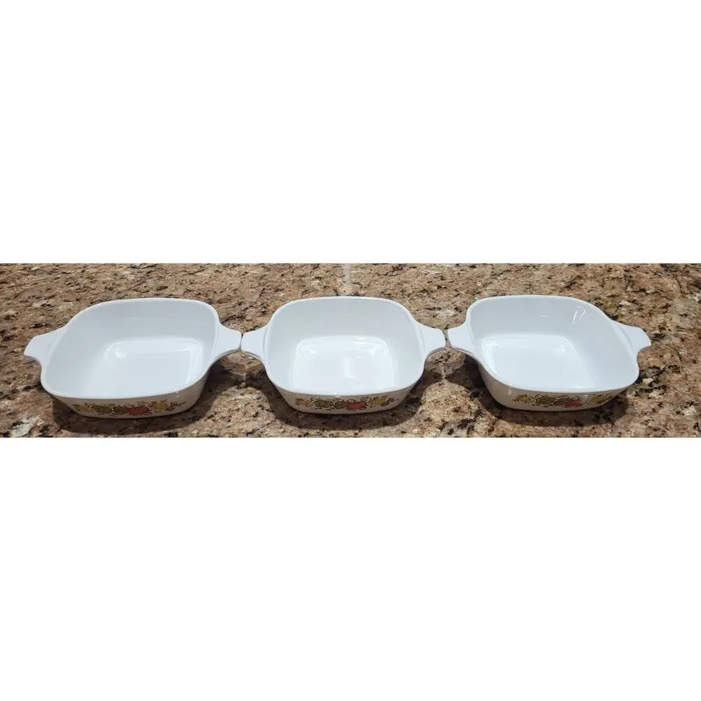 Corning Ware Spice Of Life Petite Pans P-41-B 1 3/4 Cup (Set Of 3) Vintage